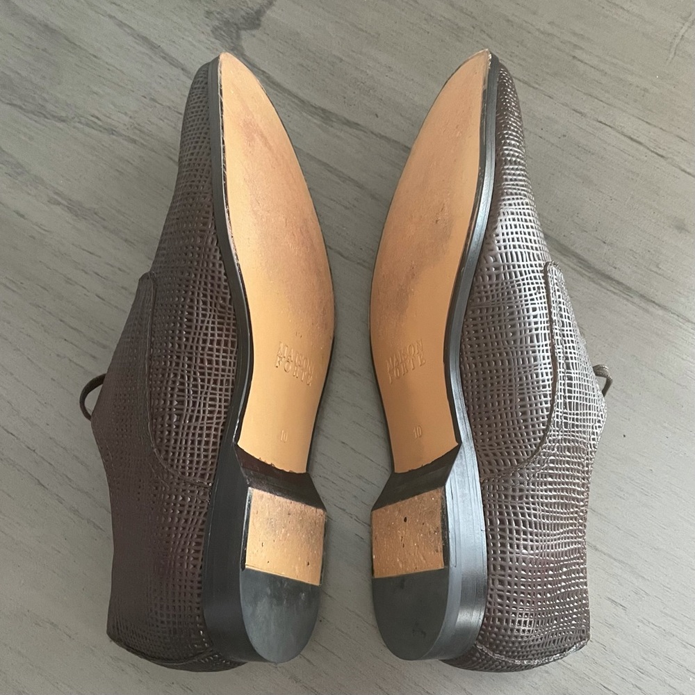 MOVING SALE! Men’s 10, Maison Forte Brown Leather Lace Ups - Picture 8 of 8